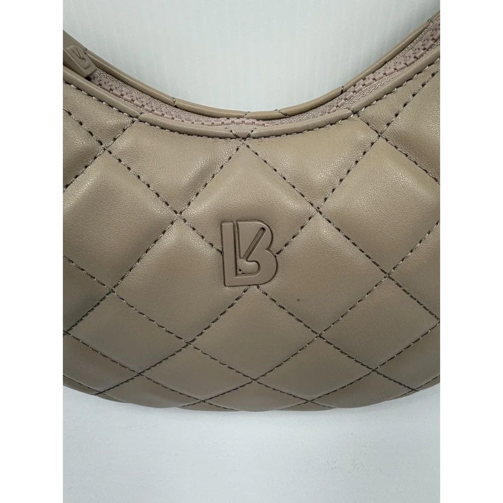 Buffbunny Collection Shoulder Bag Womens Quilted Faux Leather Crescent‎ Purse